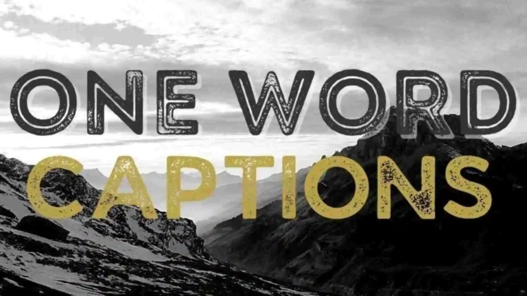 one word caption