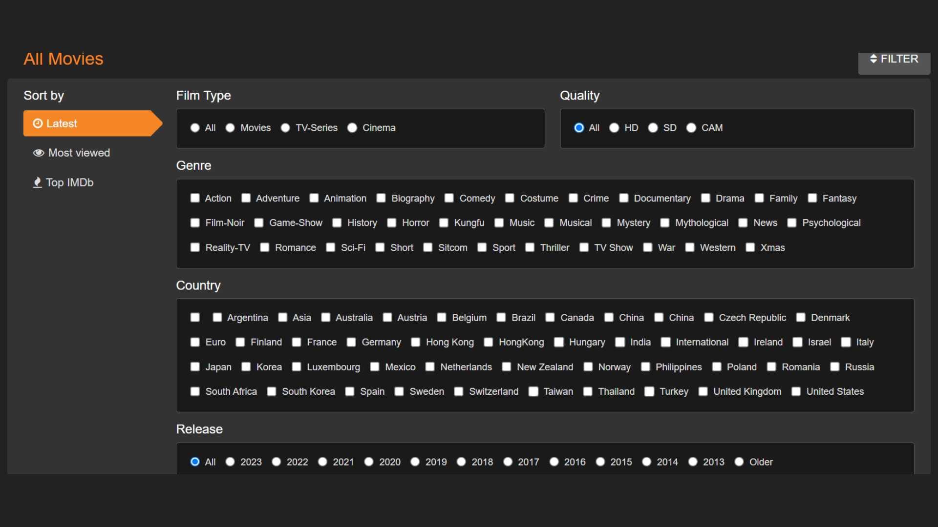 Categories of this platform